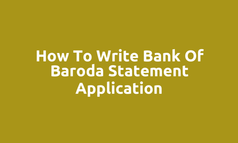 How to write Bank of Baroda statement application