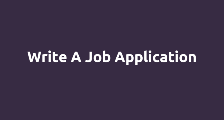 write a job application