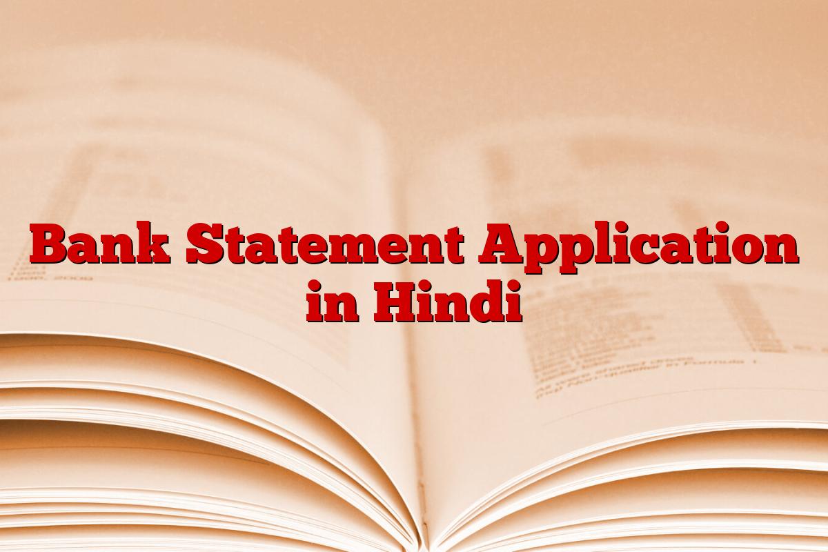 Bank Statement Application in Hindi