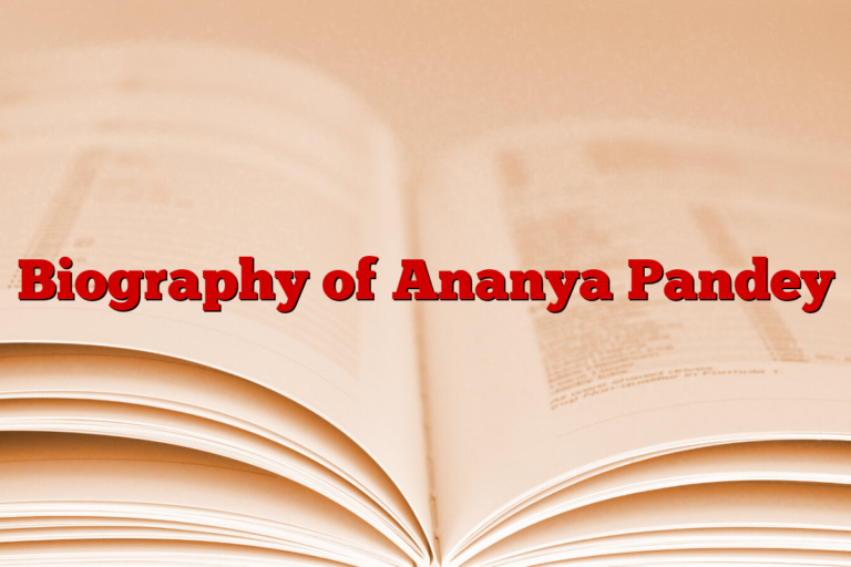 Biography of Ananya Pandey