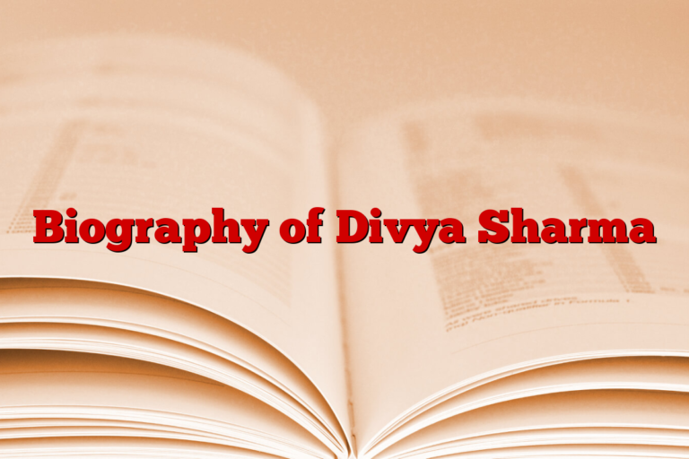 Biography of Divya Sharma