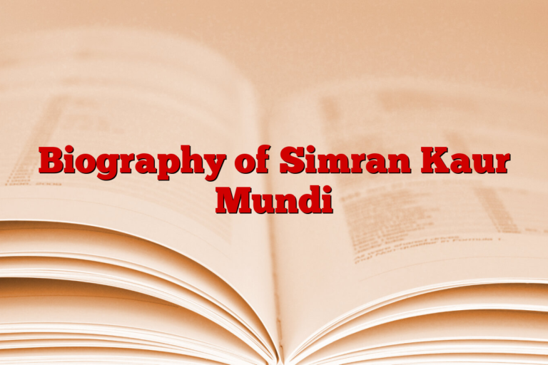 Biography of Simran Kaur Mundi