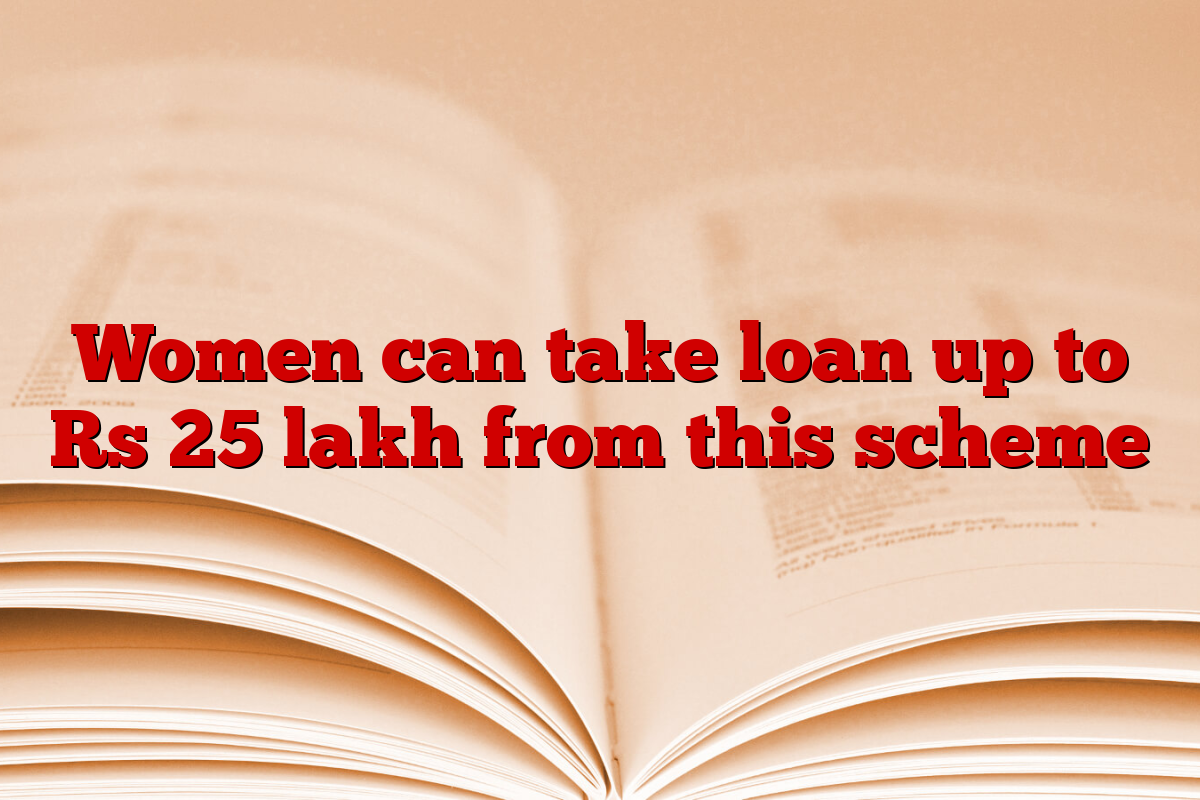 Women can take loan up to Rs 25 lakh from this scheme