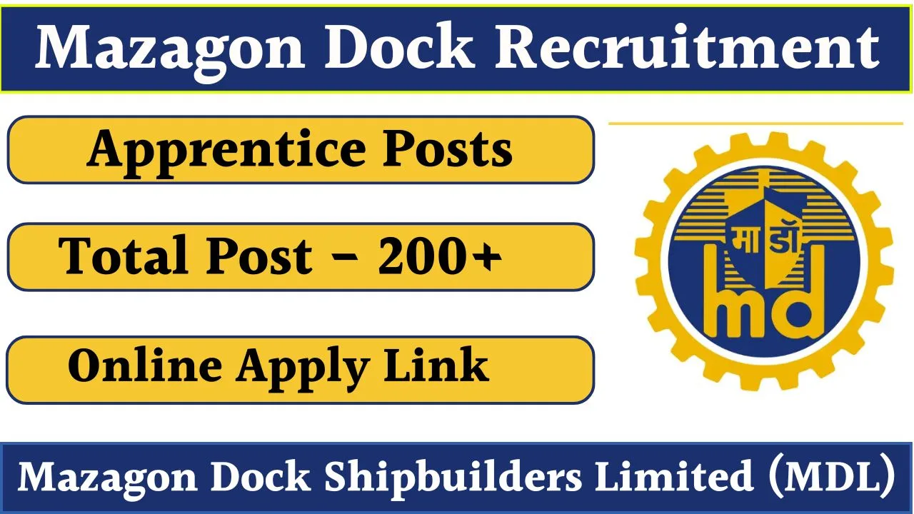MDL Apprentice Recruitment 2025, now apply for 200 vacancies